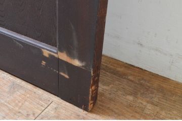 アンティーク建具　レトロな雰囲気を醸し出すガラスのドアノブ付きドア1枚(木製扉)(R-066724)
