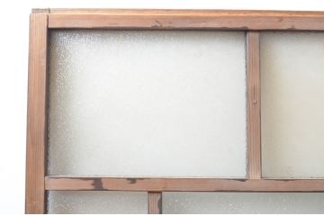 アンティーク建具　大正ロマン!!　ダイヤガラス入り　ノスタルジックな雰囲気漂うガラス戸2枚セット(引き戸)(R-066727)