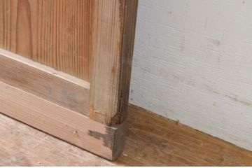 アンティーク建具　大正ロマン!!　ダイヤガラス入り　ノスタルジックな雰囲気漂うガラス戸2枚セット(引き戸)(R-066727)