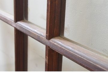 アンティーク建具　上手物　大正ロマンの雰囲気漂う両面面取り加工のガラス戸1枚(引き戸)(R-066729)