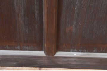 アンティーク建具　大正ロマンの雰囲気漂う両面面取り加工の幅狭ガラス戸4枚セット(引き戸)(R-066730)