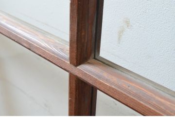 アンティーク建具　大正ロマンの雰囲気漂う両面面取り加工の幅狭ガラス戸4枚セット(引き戸)(R-066731)