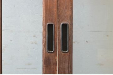 アンティーク建具　大正ロマンの雰囲気漂う両面面取り加工の幅狭ガラス戸4枚セット(引き戸)(R-066731)