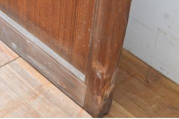アンティーク建具　大正ロマンの雰囲気漂う両面面取り加工の幅狭ガラス戸4枚セット(引き戸)(R-066731)