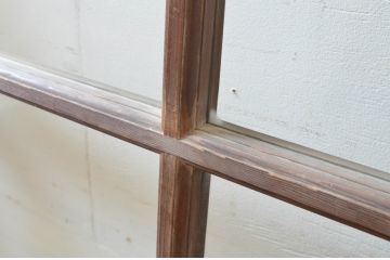 アンティーク建具　大正ロマンの雰囲気漂う両面面取り加工の幅狭ガラス戸4枚セット(引き戸)(R-066733)