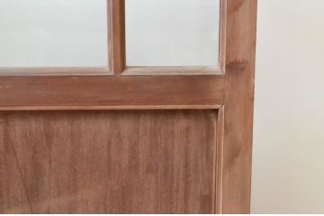 アンティーク建具　大正ロマンの雰囲気漂う両面面取り加工の幅狭ガラス戸4枚セット(引き戸)(R-066735)