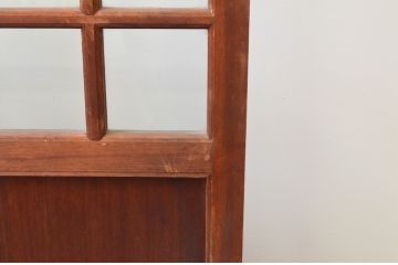 アンティーク建具　大正ロマン　ノスタルジックな雰囲気を演出する両面面取り加工の幅狭ガラス戸3枚セット(引き戸)(R-066741)