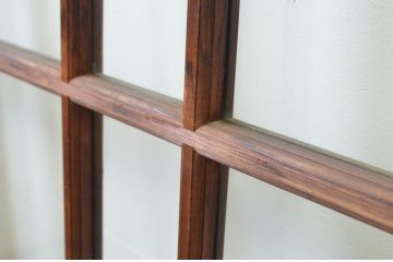 アンティーク建具　上手物!!　両面面取り加工　大正ロマンの雰囲気が漂うガラス戸4枚セット(引き戸)(R-066748)
