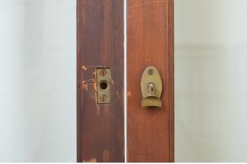アンティーク建具　上手物!!　両面面取り加工　大正ロマンの雰囲気が漂うガラス戸4枚セット(引き戸)(R-066748)