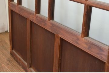 アンティーク建具　上手物!!　両面面取り加工　大正ロマンの雰囲気が漂うガラス戸4枚セット(引き戸)(R-066748)