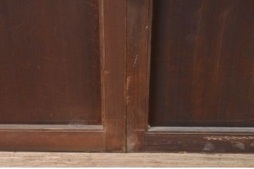 アンティーク建具　上手物!!　両面面取り加工　大正ロマンの雰囲気が漂うガラス戸4枚セット(引き戸)(R-066748)