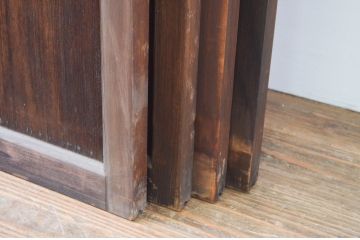アンティーク建具　上手物!!　両面面取り加工　大正ロマンの雰囲気が漂うガラス戸4枚セット(引き戸)(R-066748)