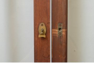 アンティーク建具　上手物!!　両面面取り加工　大正ロマンの雰囲気が漂うガラス戸4枚セット(引き戸)(R-066750)