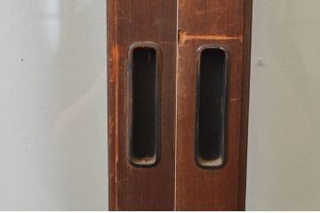 アンティーク建具　上手物!!　両面面取り加工　大正ロマンの雰囲気が漂うガラス戸4枚セット(引き戸)(R-066750)
