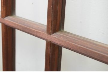 アンティーク建具　上手物!!　両面面取り加工　大正ロマンの雰囲気が漂うガラス戸2枚セット(引き戸)(R-066751)
