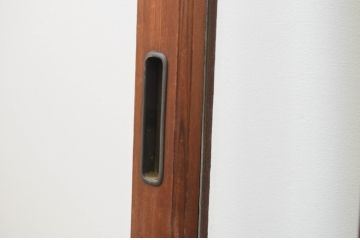 アンティーク建具　上手物!!　両面面取り加工　大正ロマンの雰囲気が漂うガラス戸2枚セット(引き戸)(R-066751)
