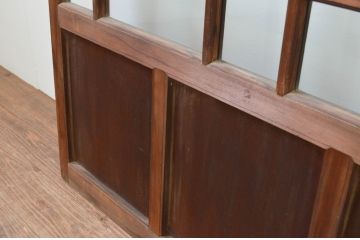 アンティーク建具　上手物!!　両面面取り加工　大正ロマンの雰囲気が漂うガラス戸2枚セット(引き戸)(R-066751)