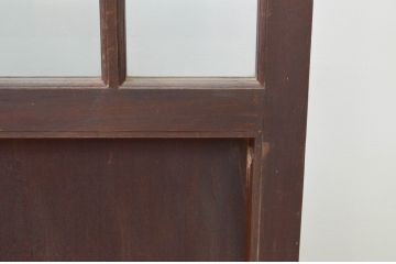 アンティーク建具　上手物!!　両面面取り加工　大正ロマンの雰囲気が漂うガラス戸2枚セット(引き戸)(R-066751)