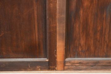 アンティーク建具　上手物!!　両面面取り加工　大正ロマンの雰囲気が漂うガラス戸2枚セット(引き戸)(R-066751)