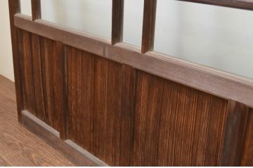 アンティーク建具　レトロな雰囲気が魅力の幅広ガラス戸2枚セット(引き戸)(R-066752)
