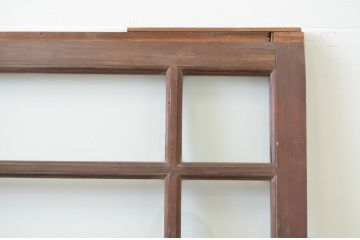 アンティーク建具　レトロな雰囲気が魅力の幅広ガラス戸2枚セット(引き戸)(R-066753)