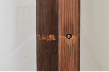 アンティーク建具　レトロな雰囲気が魅力の幅広ガラス戸2枚セット(引き戸)(R-066753)