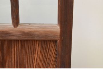 アンティーク建具　レトロな雰囲気が魅力の幅広ガラス戸2枚セット(引き戸)(R-066753)