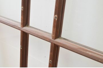 アンティーク建具　大正ロマンな雰囲気が溢れる幅広ガラス戸2枚セット(引き戸)(R-066755)