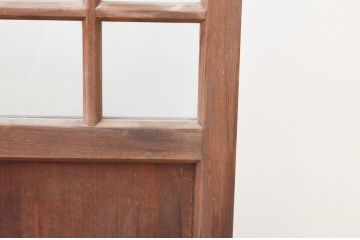 アンティーク建具　大正ロマンな雰囲気が溢れる幅広ガラス戸2枚セット(引き戸)(R-066755)