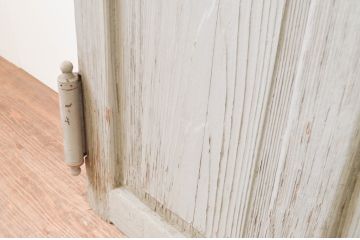 アンティーク建具　ペイント仕上げ限定　大正ロマン　古い洋館で使われいた背の高いドア1枚(扉、ガラスドア)(R-066756)