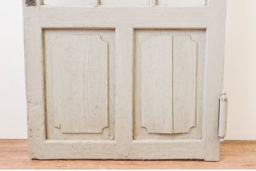 アンティーク建具　ペイント仕上げ限定　大正ロマン　古い洋館で使われいた背の高いドア1枚(扉、ガラスドア)(R-066756)