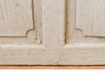 アンティーク建具　ペイント仕上げ限定　大正ロマン　古い洋館で使われいた背の高いドア1枚(扉、ガラスドア)(R-066756)