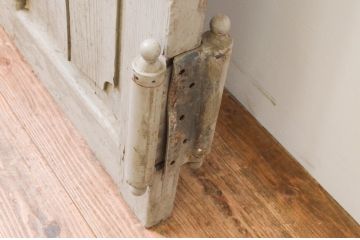 アンティーク建具　ペイント仕上げ限定　大正ロマン　古い洋館で使われいた背の高いドア1枚(扉、ガラスドア)(R-066756)
