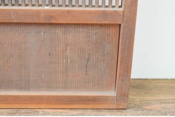 アンティーク建具　和モダンな雰囲気づくりにおすすめな幅広格子戸2枚セット(引き戸)(R-066758)