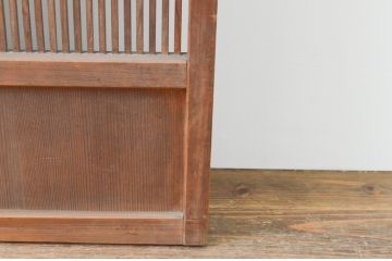 アンティーク建具　和モダンな雰囲気づくりにおすすめな幅広格子戸2枚セット(引き戸)(R-066759)
