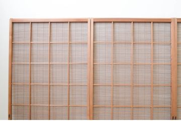 アンティーク建具　涼しげな和の空間作りにおすすめの夏戸4枚セット(簾戸、簀戸、葭戸、夏障子、葦戸)(R-066760)