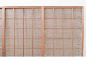 アンティーク建具　涼しげな和の空間作りにおすすめの夏戸4枚セット(簾戸、簀戸、葭戸、夏障子、葦戸)(R-066760)