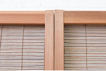 アンティーク建具　涼しげな和の空間作りにおすすめの夏戸4枚セット(簾戸、簀戸、葭戸、夏障子、葦戸)(R-066760)