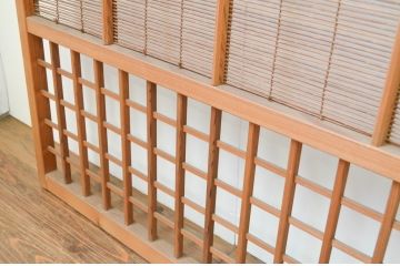 アンティーク建具　涼しげな和の空間作りにおすすめの夏戸4枚セット(簾戸、簀戸、葭戸、夏障子、葦戸)(R-066760)