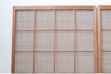 アンティーク建具　涼しげな和の空間作りにおすすめの夏戸4枚セット(簾戸、簀戸、葭戸、夏障子、葦戸)(R-066760)