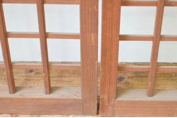 アンティーク建具　涼しげな和の空間作りにおすすめの夏戸4枚セット(簾戸、簀戸、葭戸、夏障子、葦戸)(R-066760)