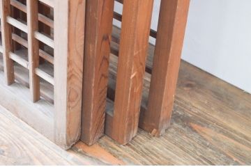 アンティーク建具　涼しげな和の空間作りにおすすめの夏戸4枚セット(簾戸、簀戸、葭戸、夏障子、葦戸)(R-066760)