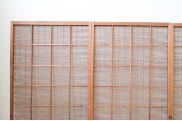 アンティーク建具　涼しげな和の空間作りにおすすめの夏戸4枚セット(簾戸、簀戸、葭戸、夏障子、葦戸)(R-066761)