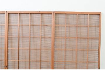 アンティーク建具　涼しげな和の空間作りにおすすめの夏戸4枚セット(簾戸、簀戸、葭戸、夏障子、葦戸)(R-066761)