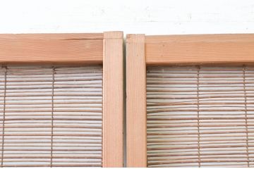 アンティーク建具　涼しげな和の空間作りにおすすめの夏戸4枚セット(簾戸、簀戸、葭戸、夏障子、葦戸)(R-066761)