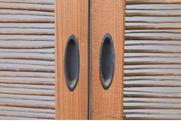 アンティーク建具　涼しげな和の空間作りにおすすめの夏戸4枚セット(簾戸、簀戸、葭戸、夏障子、葦戸)(R-066761)