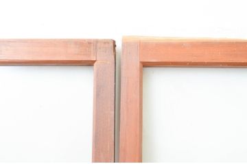 アンティーク建具　木の温かみが感じられる昭和レトロなガラス戸4枚セット(引き戸)(R-066764)