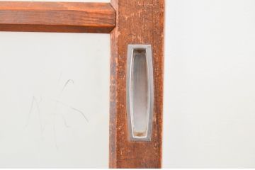 アンティーク建具　木の温かみが感じられる昭和レトロなガラス戸4枚セット(引き戸)(R-066764)