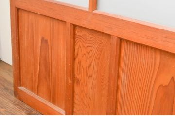 アンティーク建具　木の温かみが感じられる昭和レトロなガラス戸4枚セット(引き戸)(R-066764)