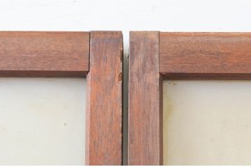 アンティーク建具　大正ロマンな趣を感じるガラス戸4枚セット(引き戸)(R-066765)